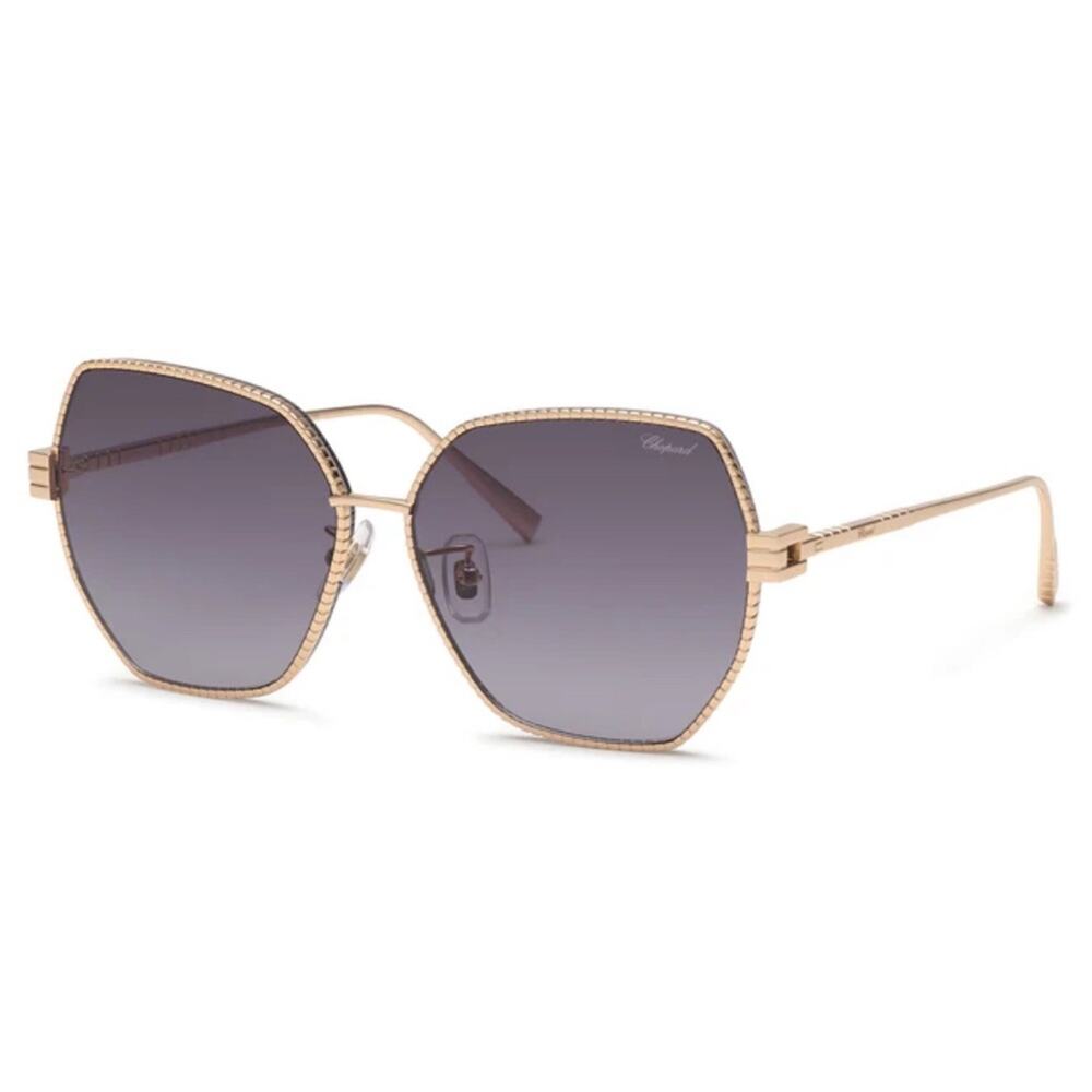 NEW!!! Chopard SCHL28M 0300 Ice Cube Gold Sunglasses, Authentic